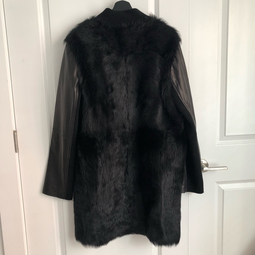 Vince Shearling and Leather Coat - Picture 4 of 8